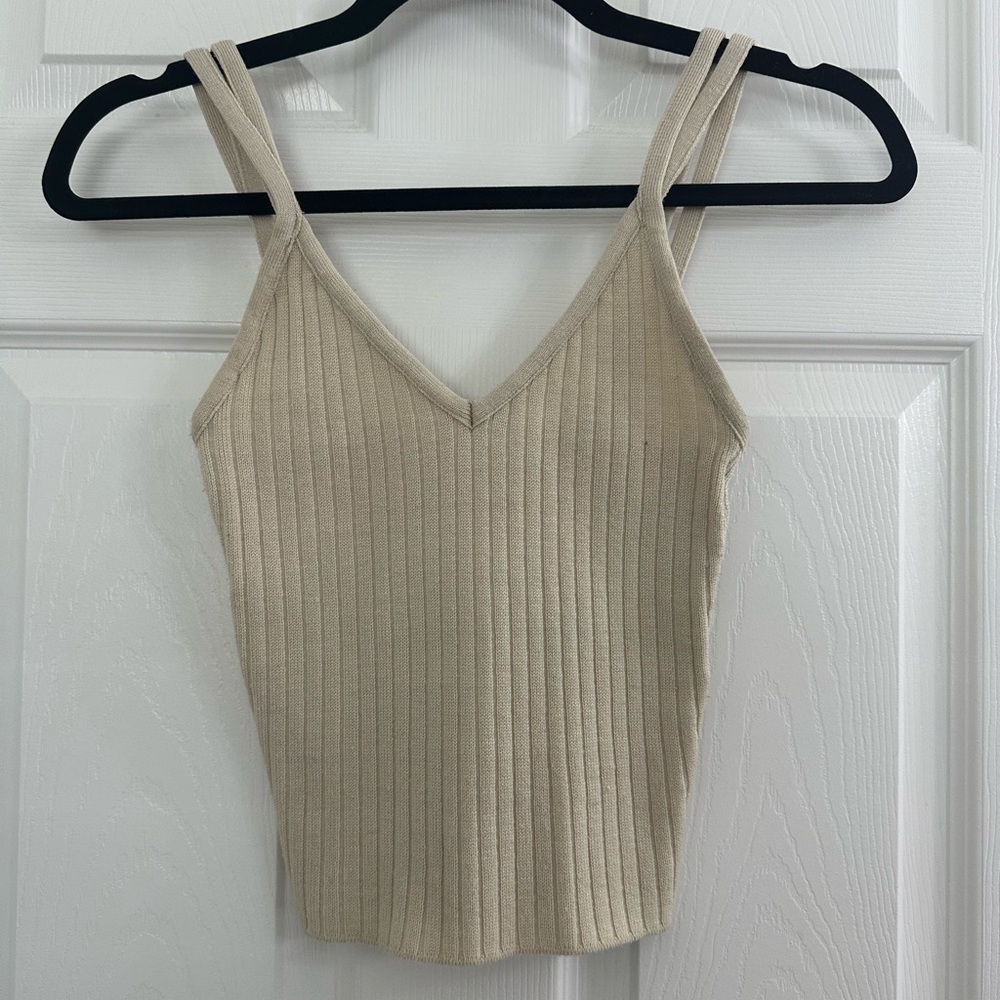 Nude crop/tank top